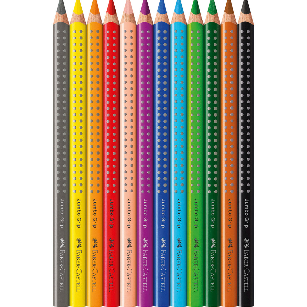 Faber-Castell - Jumbo Colour Grip Pencils, Set of 12