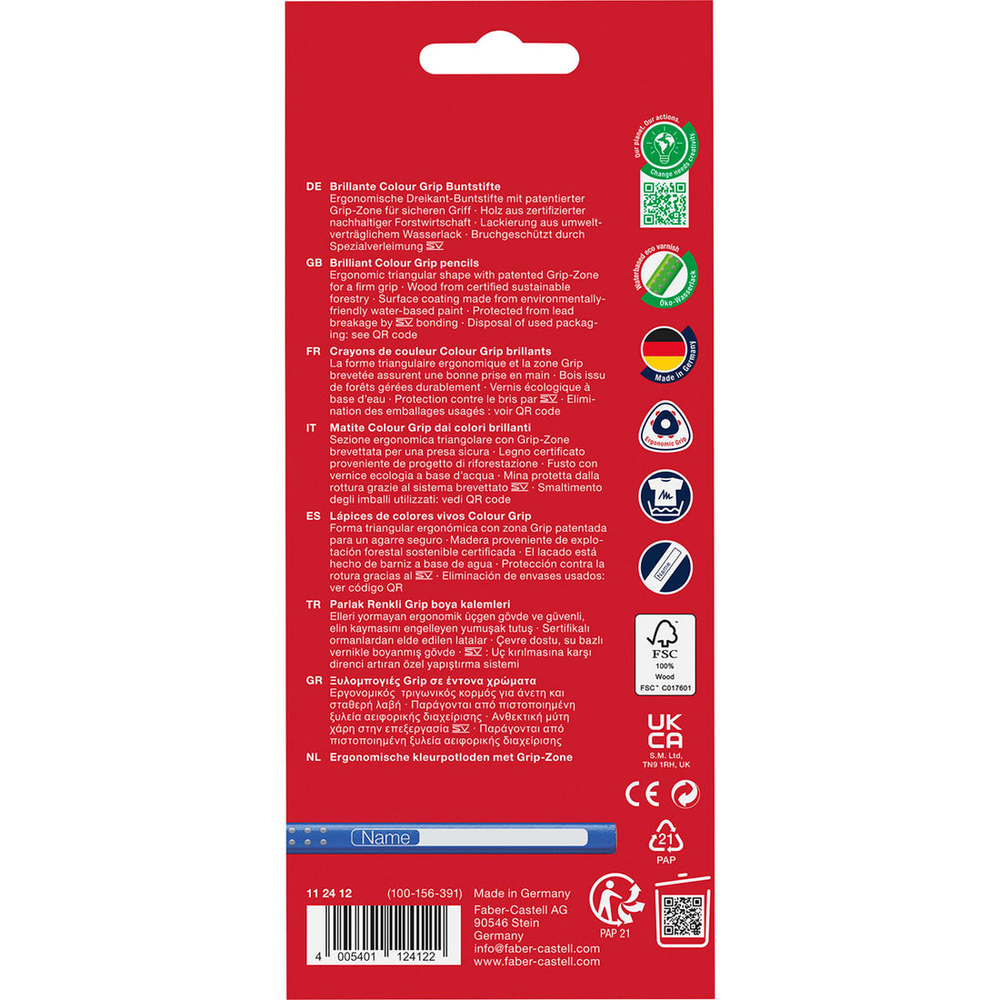 Faber-Castell - Colour Grip Pencils, Set of 12