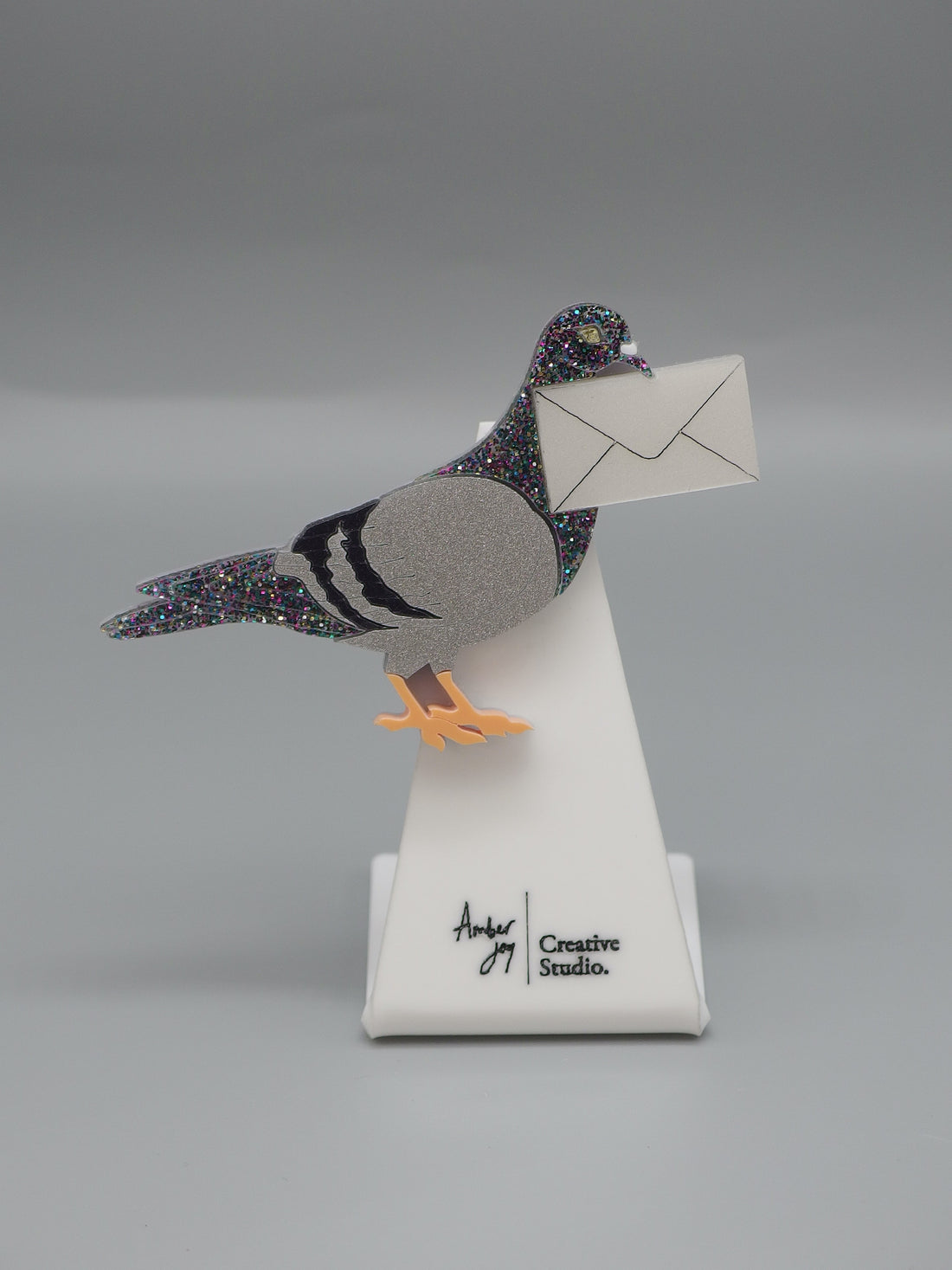 Amber Joy Pigeon Brooch