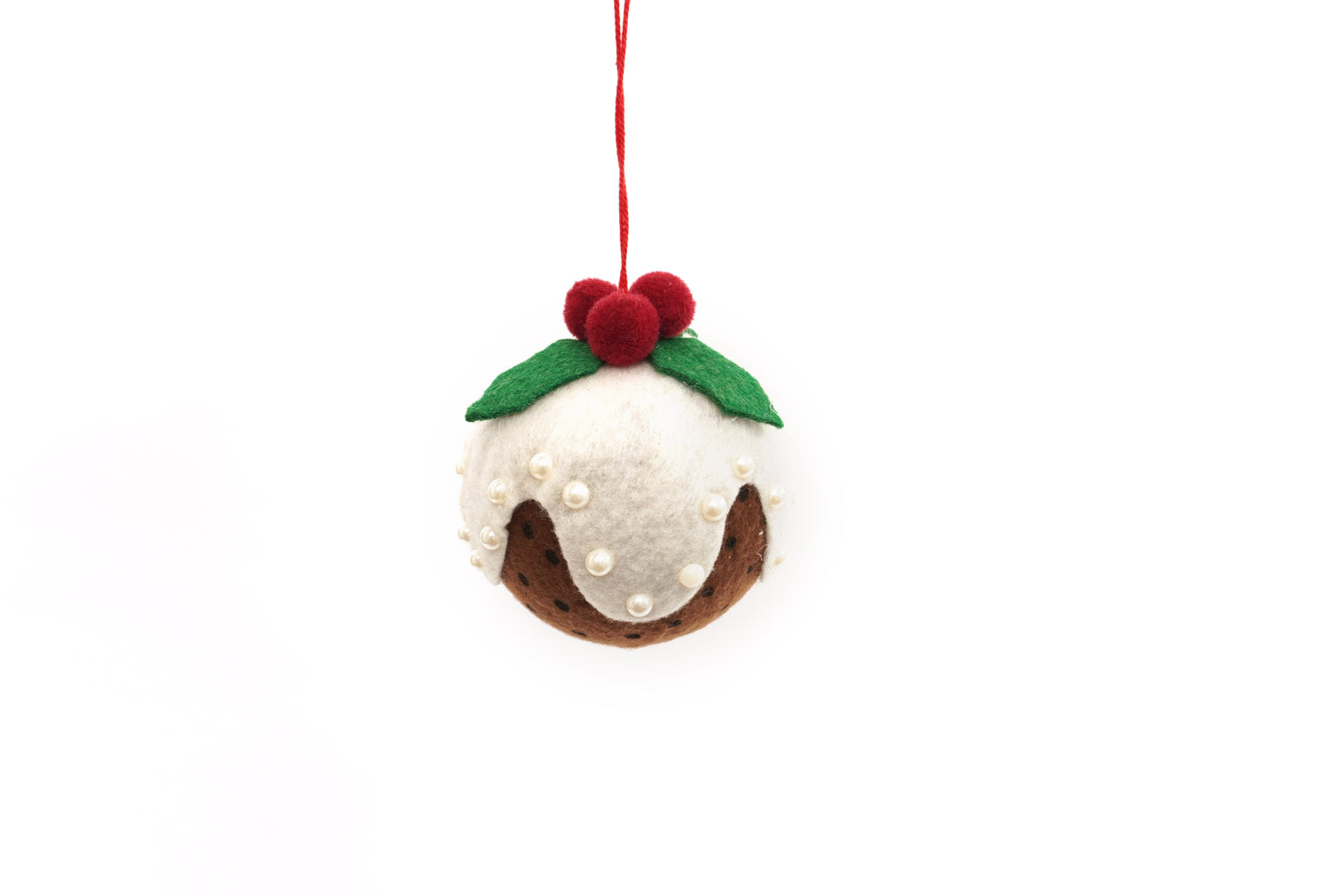 Felt Christmas Pudding Decoration