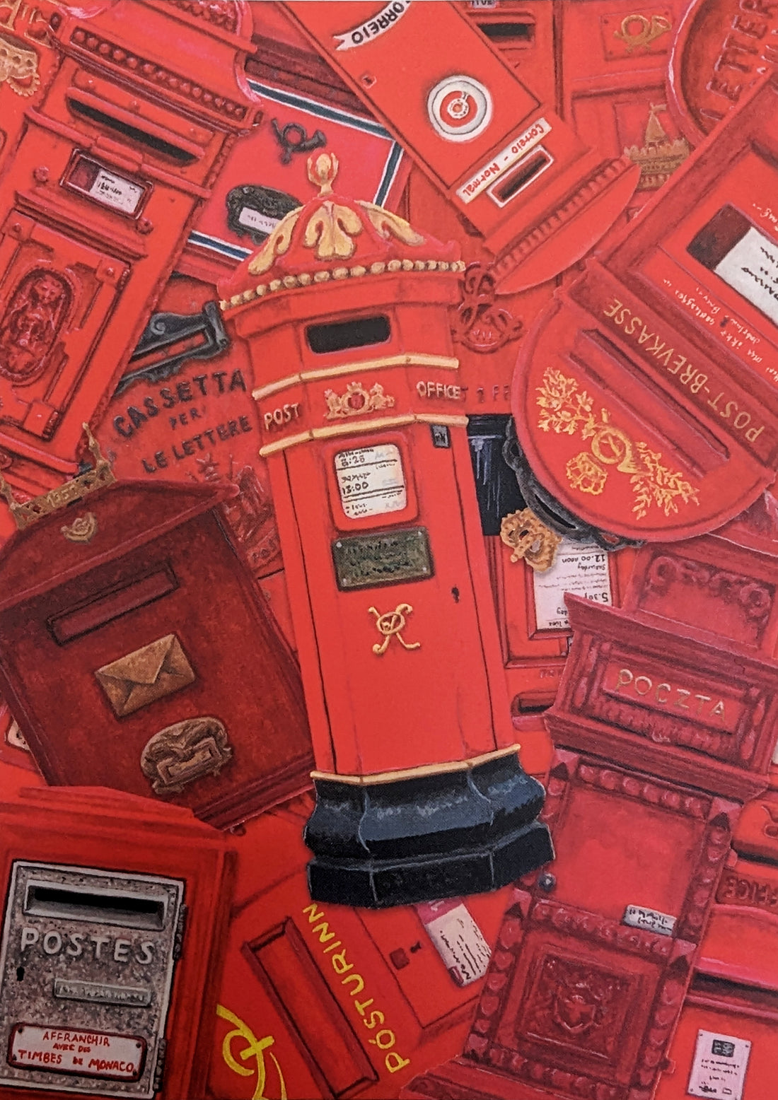 Pillar Boxes Postcard