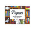 Bookstore themed fold-able letters. Front view