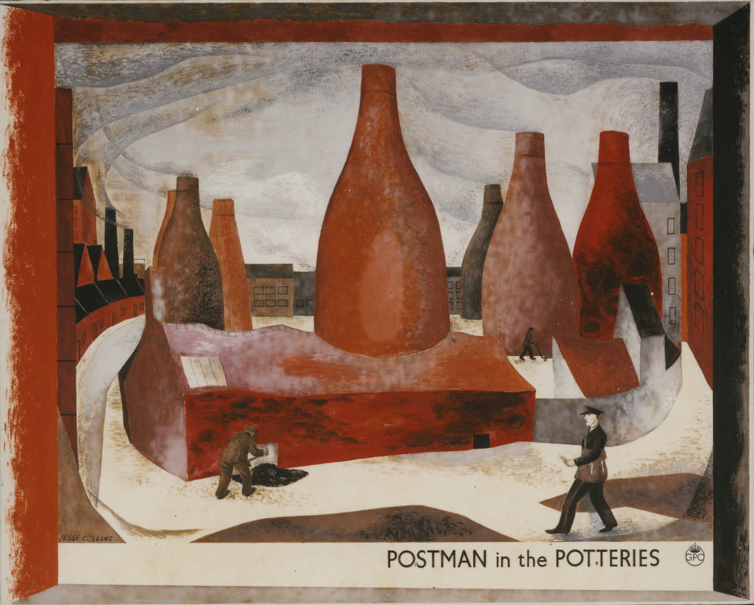Postman in the Potteries Postcard