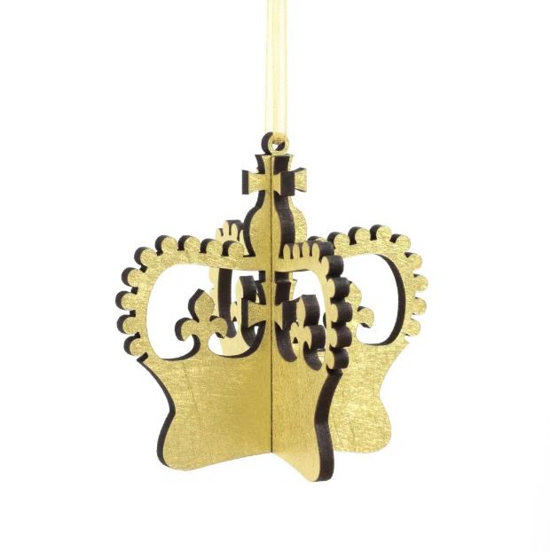 Gold 3D Crown Decoration