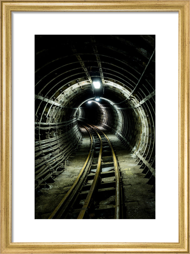 Bend in the Tracks (art print, small, gold)