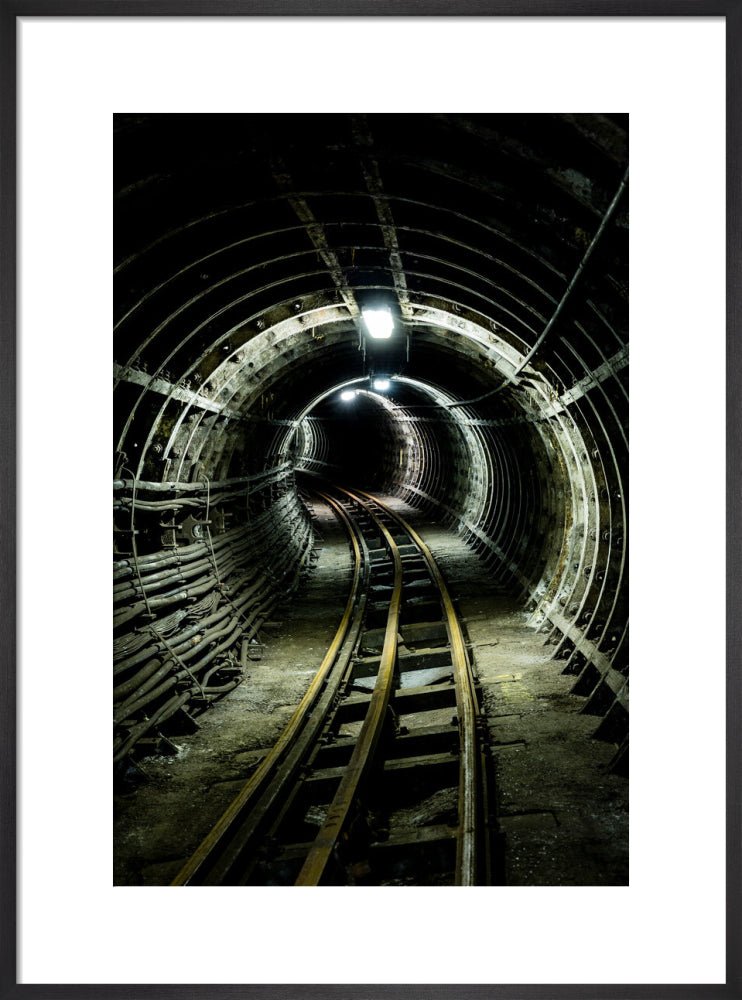 Bend in the Tracks (art print, medium, black)