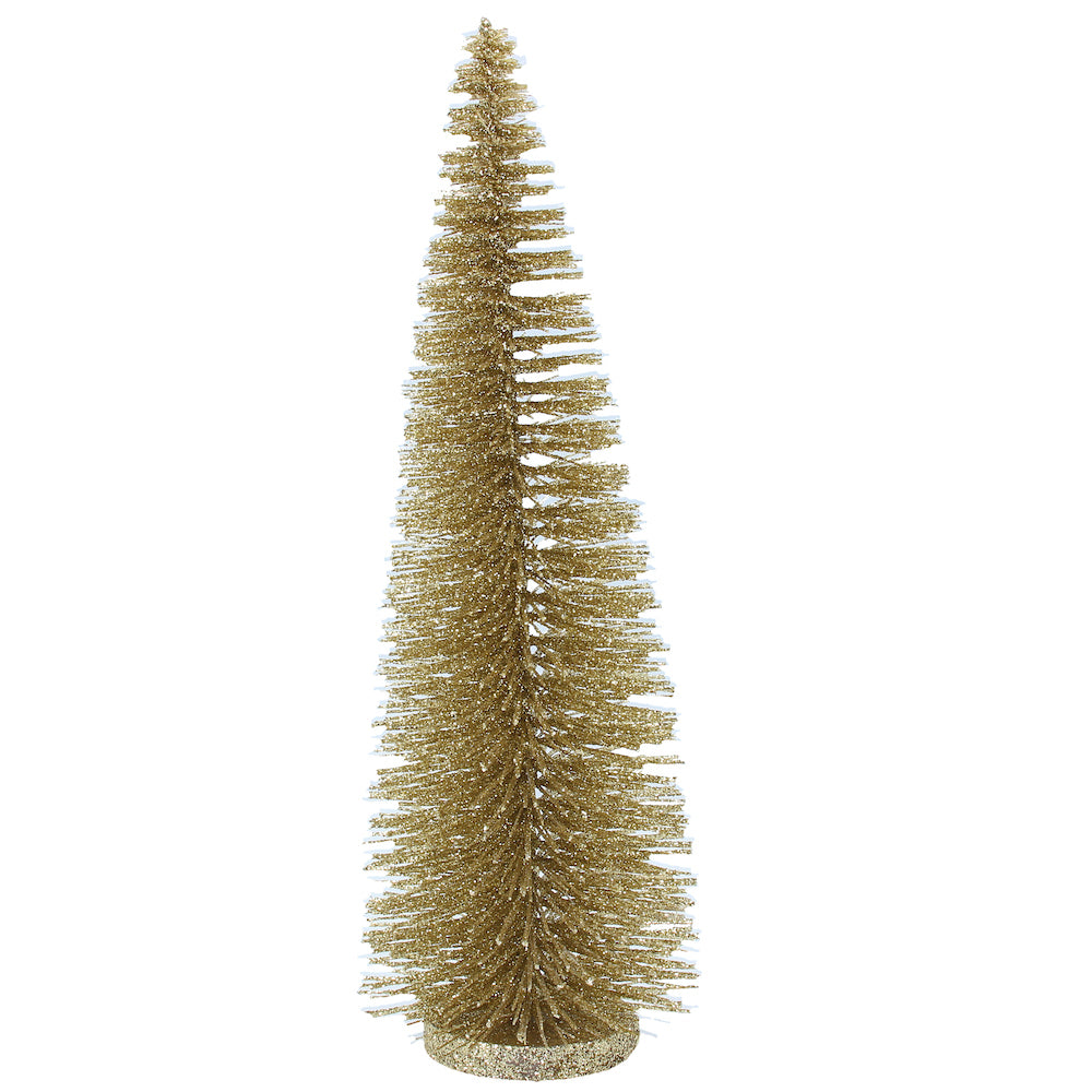 Gold Glitter Bristle Tree
