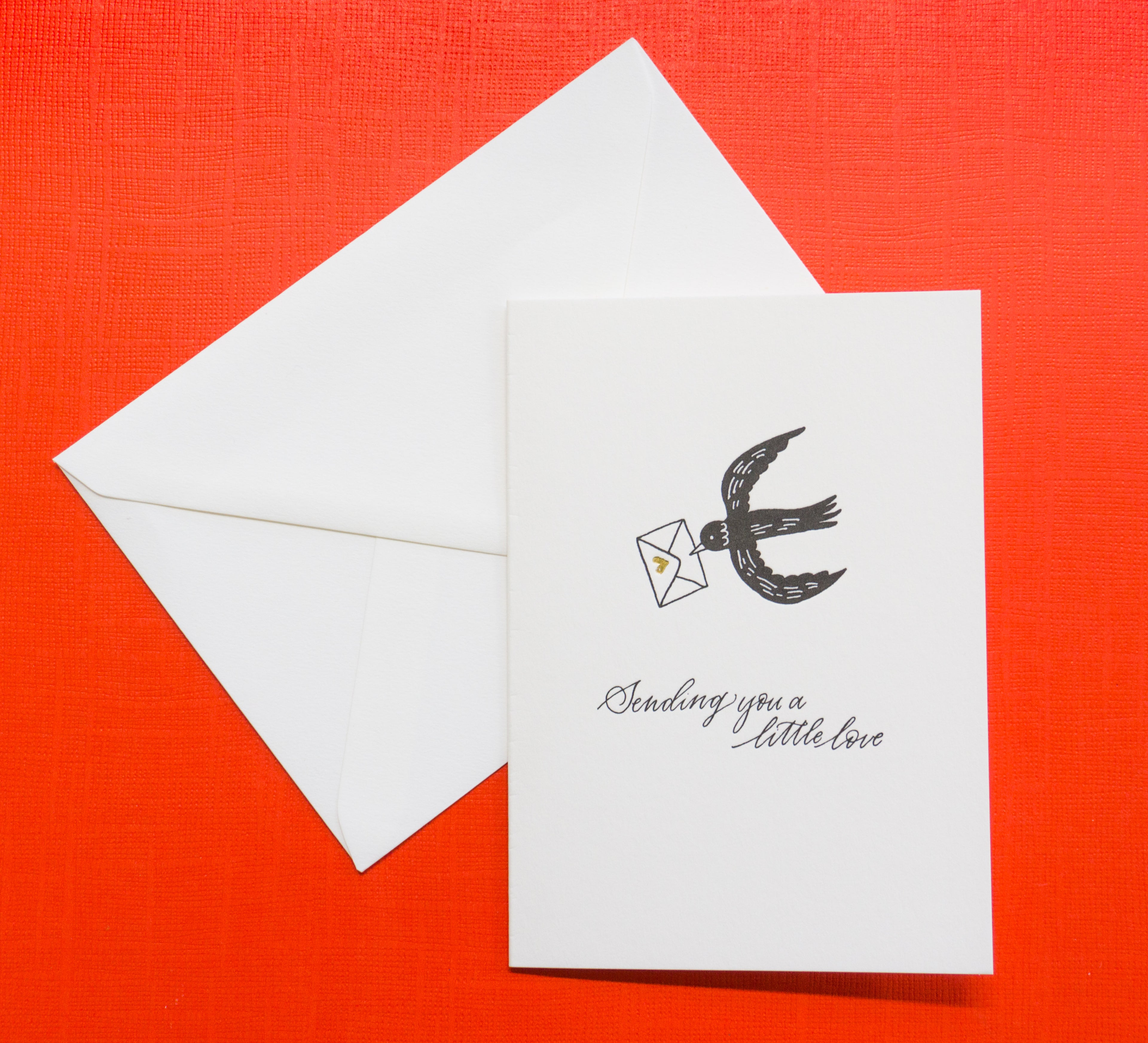 Sending you a little love Greetings Card