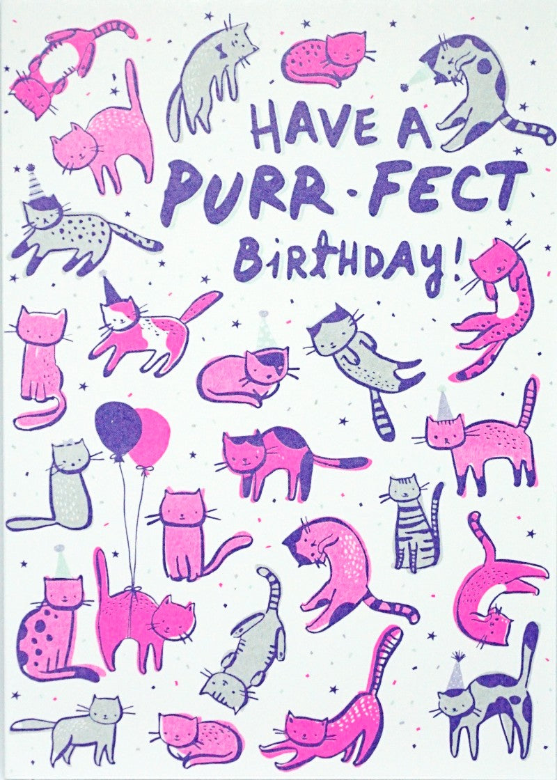 Purr-fect Birthday Greetings Card