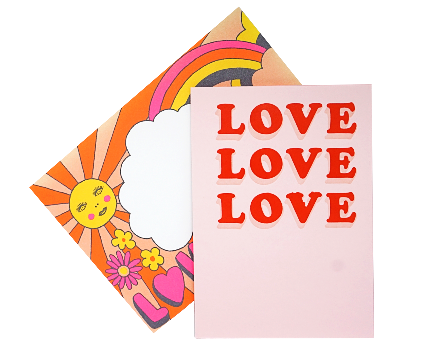 Love Love Love Greetings Card