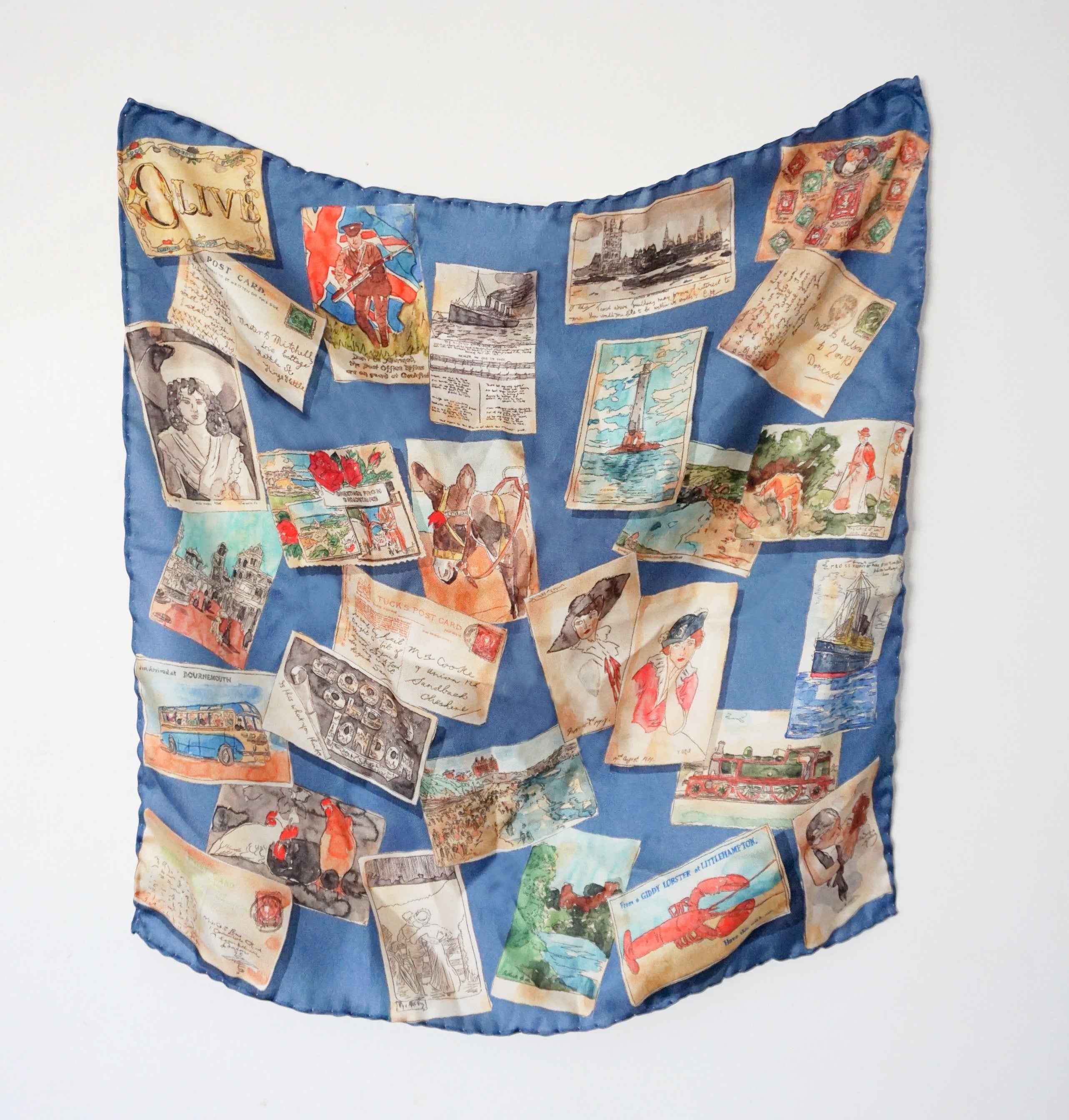 Silk Postcard Neckerchief