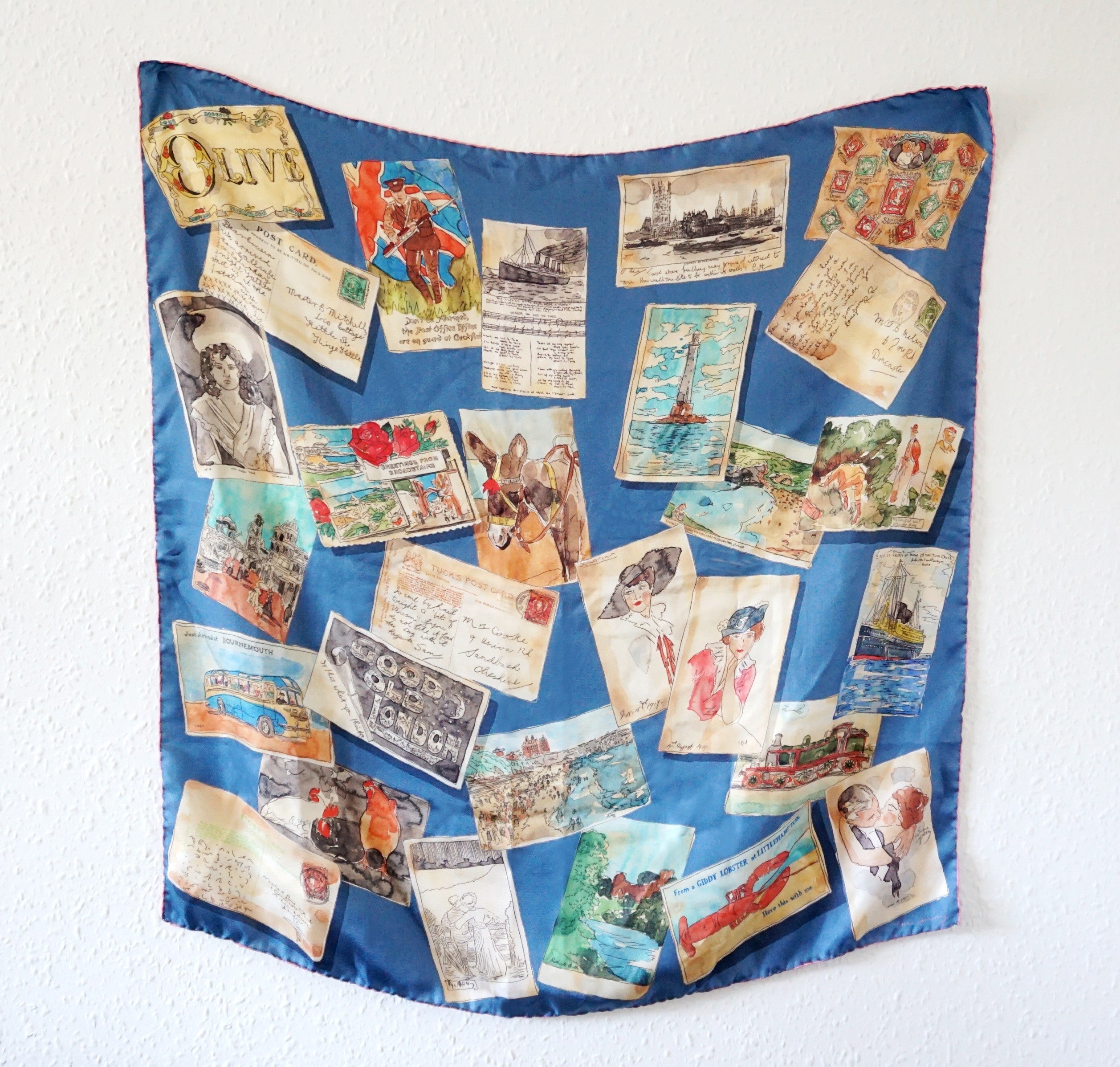 Silk Postcard Scarf