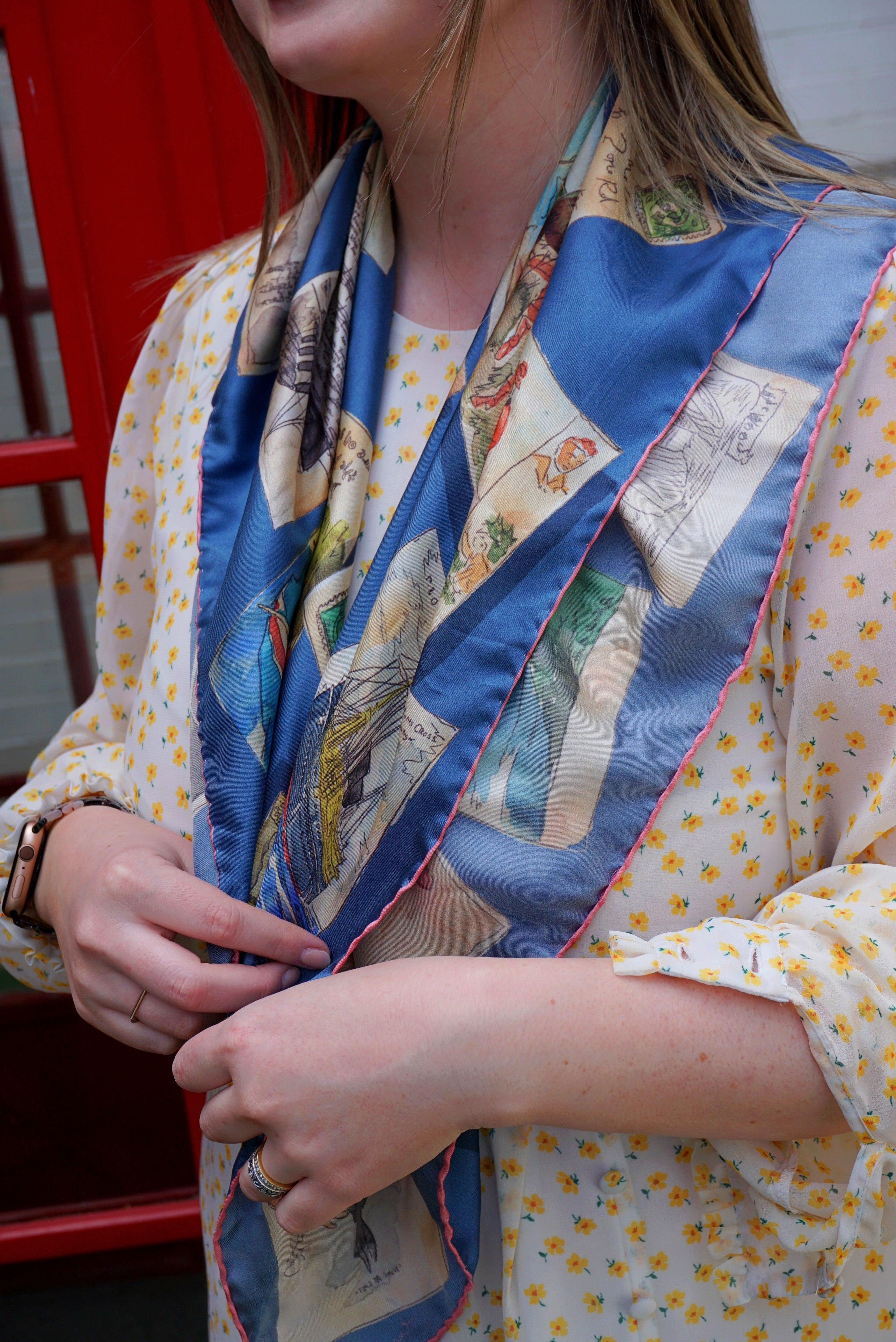 Silk Postcard Scarf