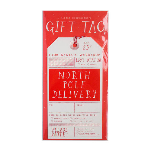 Mr Boddington Christmas gift tag