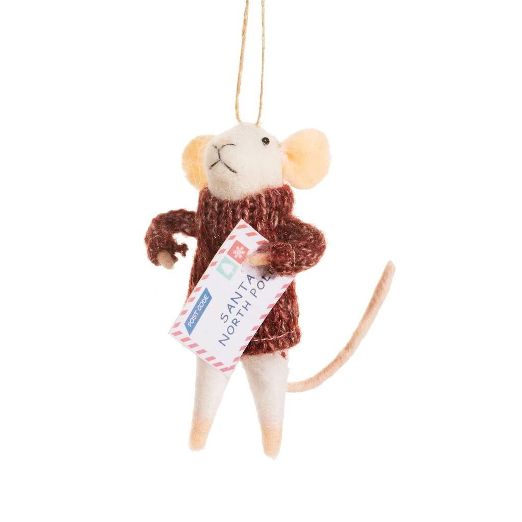 Mouse with Letter Decoration
