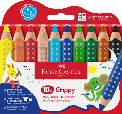 Faber-Castell - Grippy Colour Pencils, Set of 10