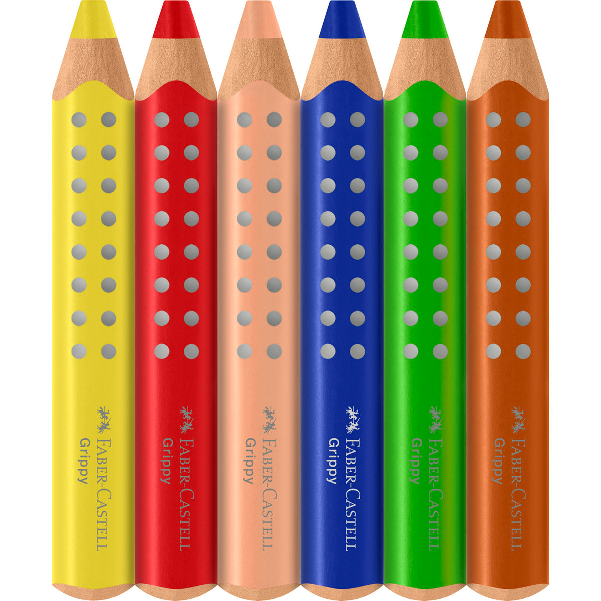 Faber-Castell - Grippy Colour Pencils, Set of 6