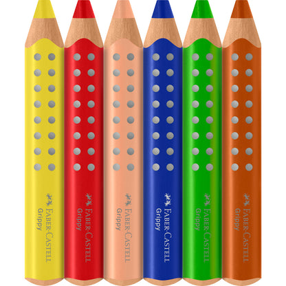 Faber-Castell - Grippy Colour Pencils, Set of 6