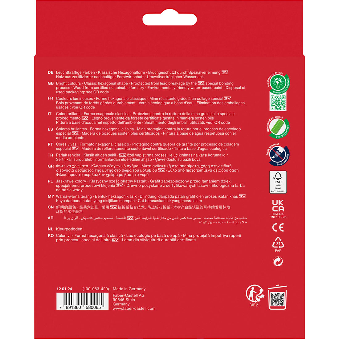 Faber-Castell - Classic Colour Pencils, Set of 24