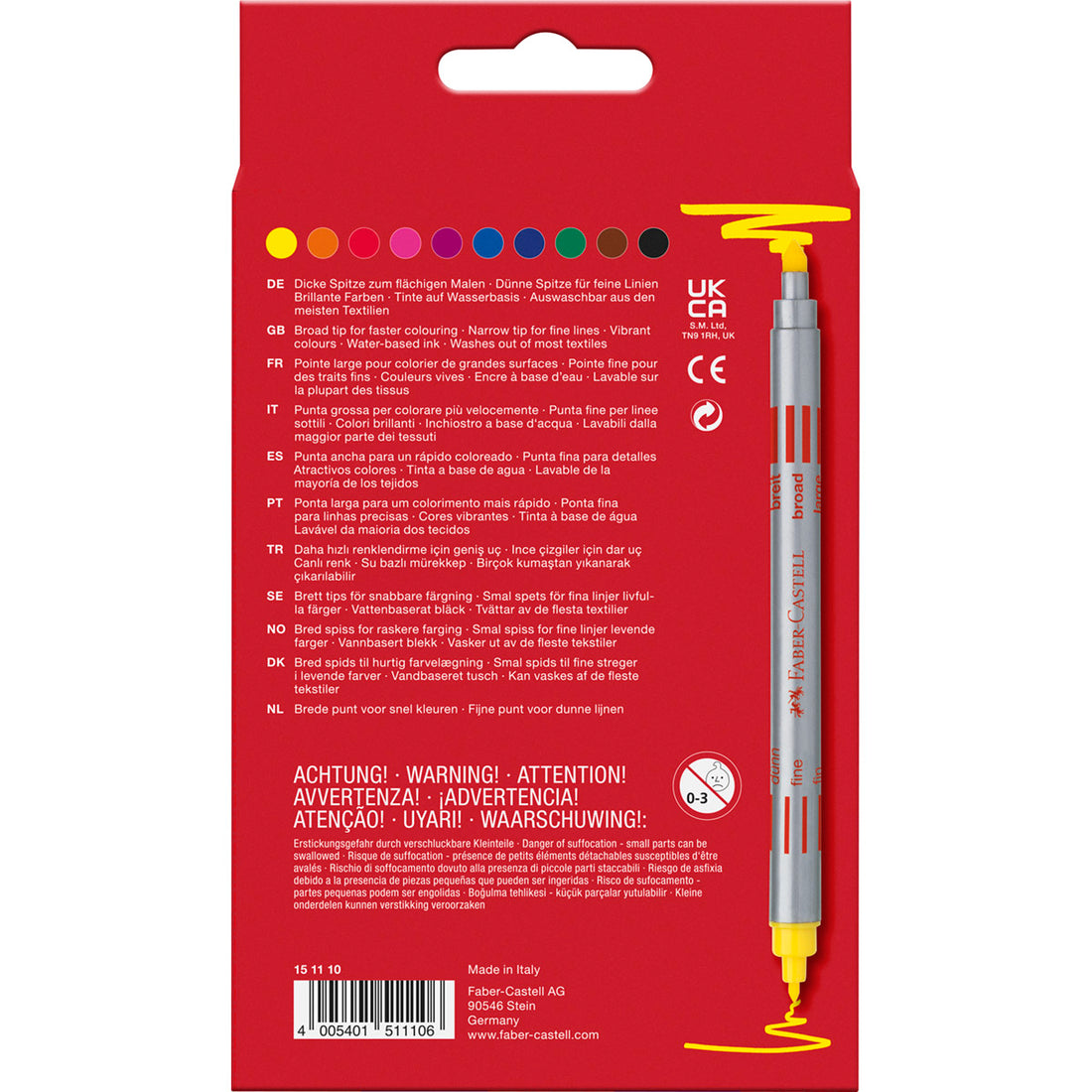 Faber-Castell - Double-End Fibre tips, Set of 10