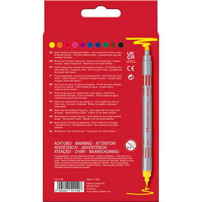 Faber-Castell - Double-End Fibre tips, Set of 10