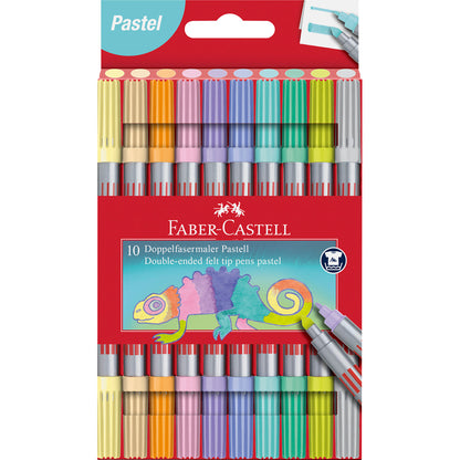 Faber-Castell - Double-End Fibre tips, Set of 10, Pastel