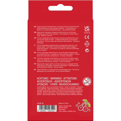 Faber-Castell - Colour Grip Fibre-Tip Pens, Set of 10, Neon and Pastel