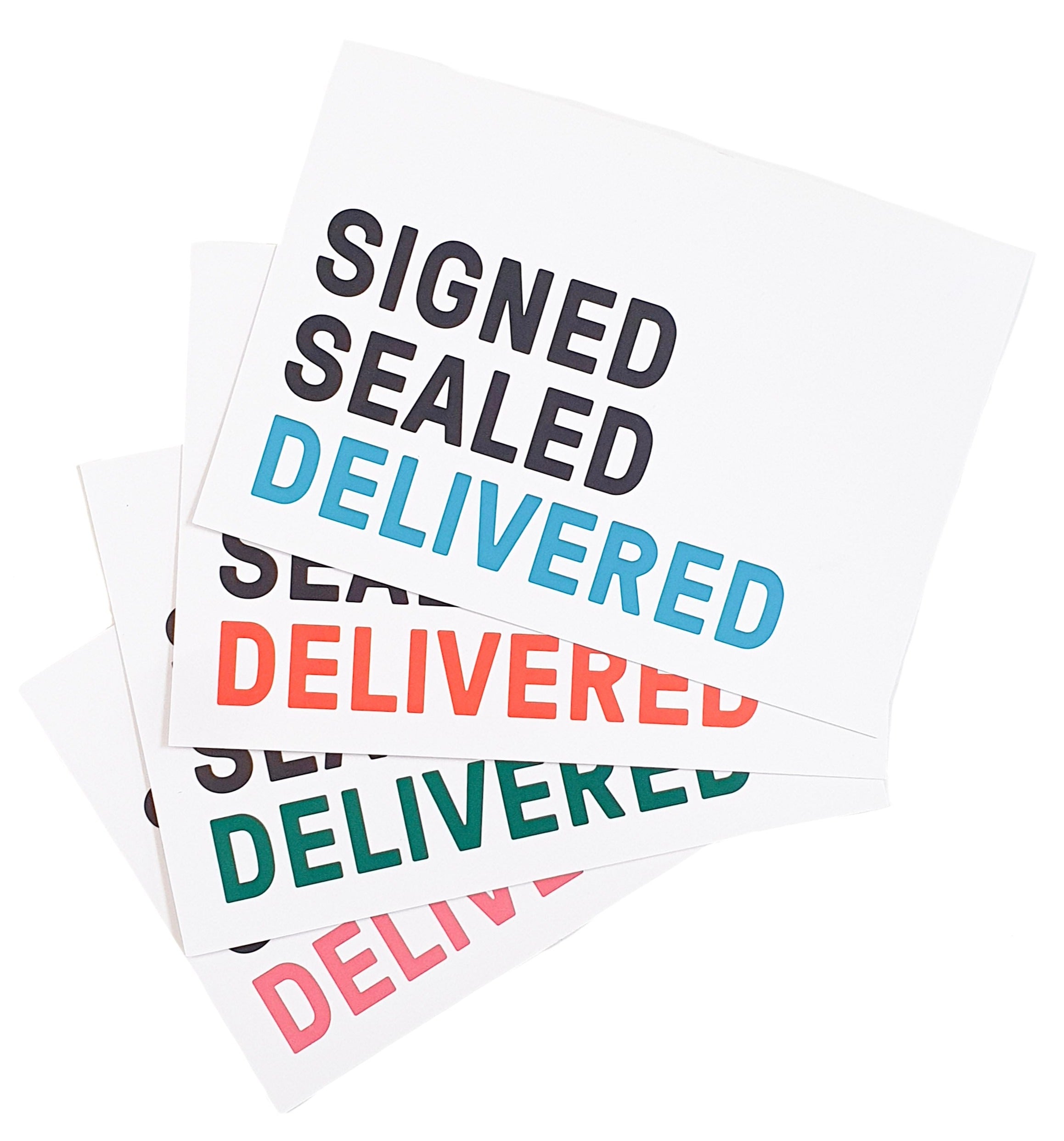 And So It Goes Signed Sealed Delivered Signed, Sealed, Delivered Postcard – The Postal Museum Shop