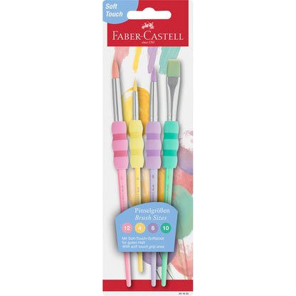 Faber-Castell - Paint Brushes, Set of 4, Pastel