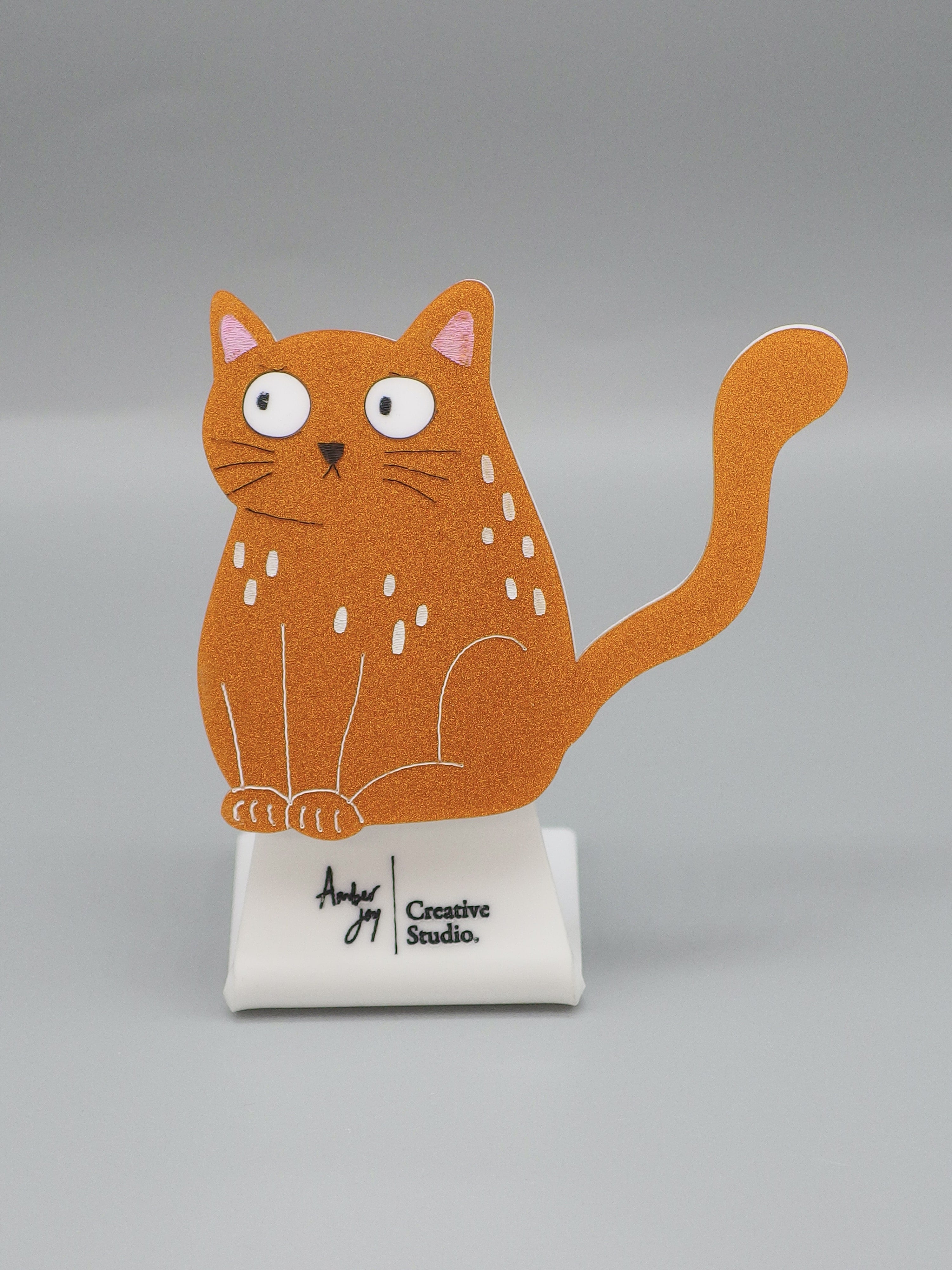 Amber Joy Cat Brooch