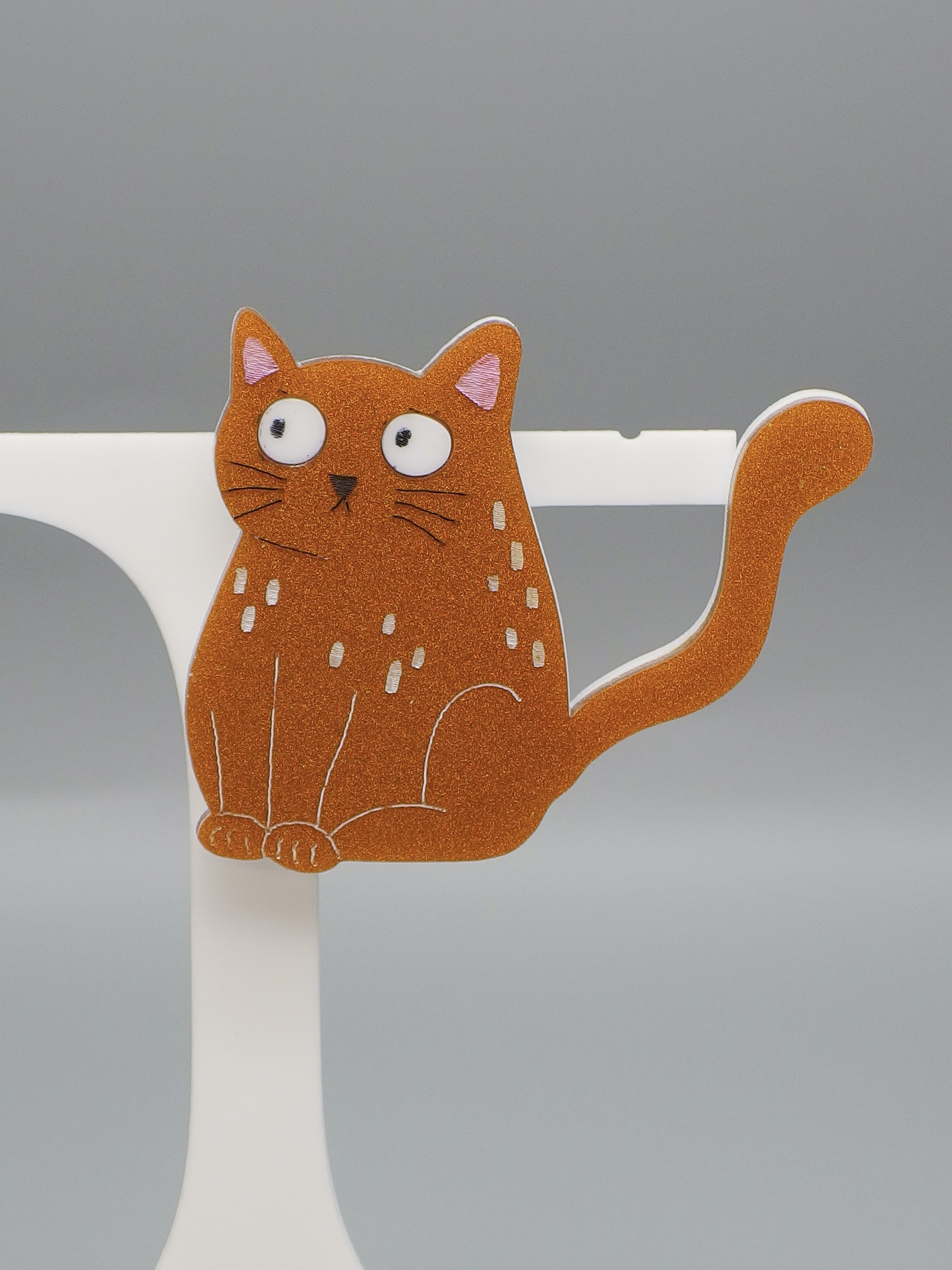 Amber Joy Cat Brooch