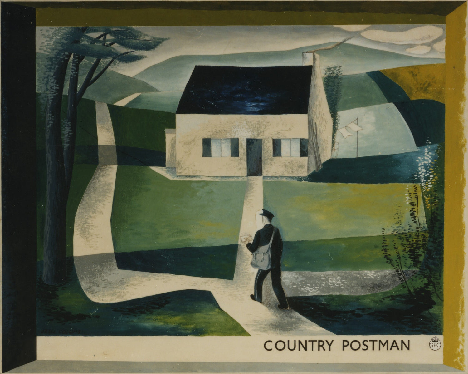 Country Postman Postcard