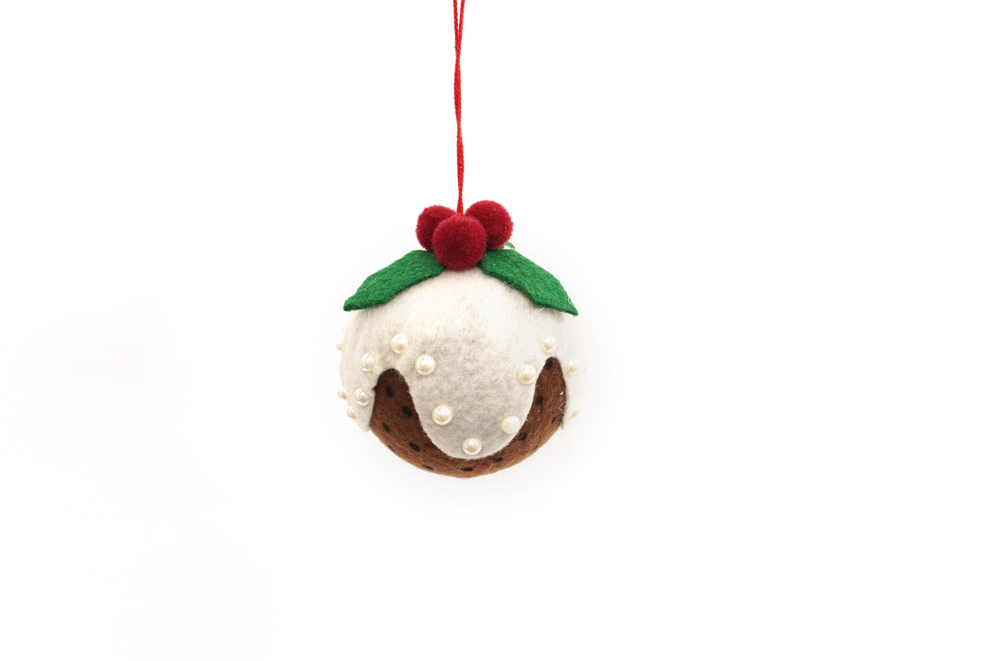 Felt Christmas Pudding Decoration