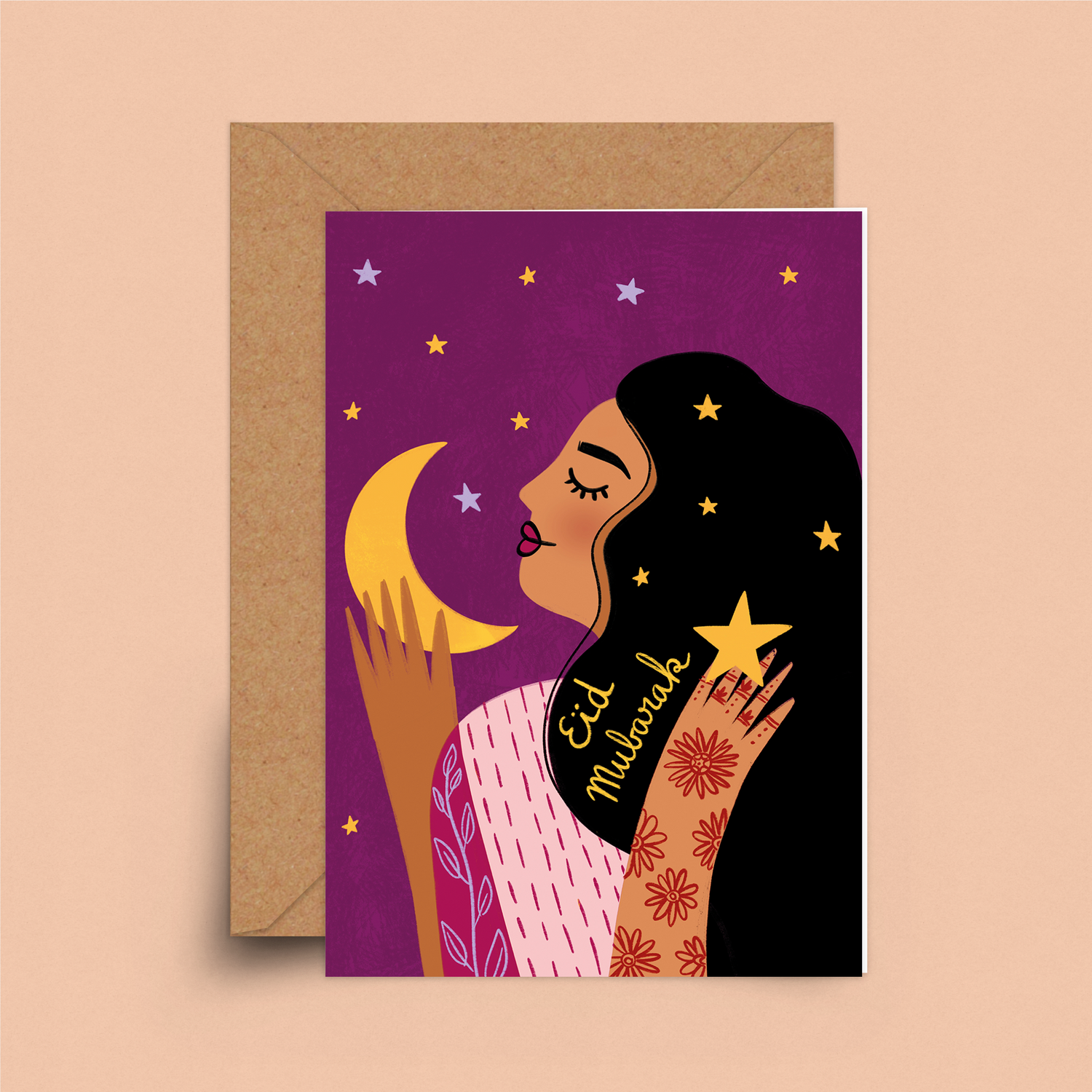 Eid Moon Greetings Card