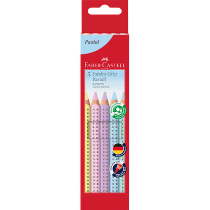 Faber-Castell Jumbo Grip Pastel color pencils packaging on a white background