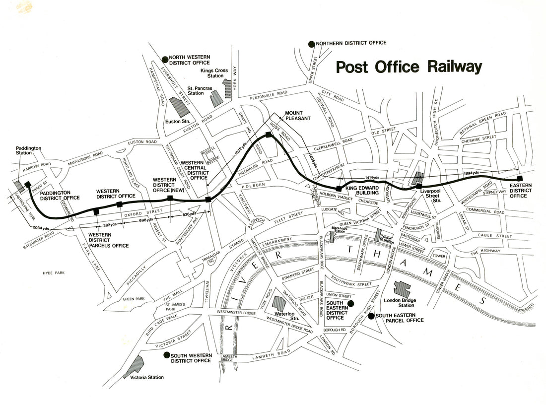 Post Office Railway Metal Sign