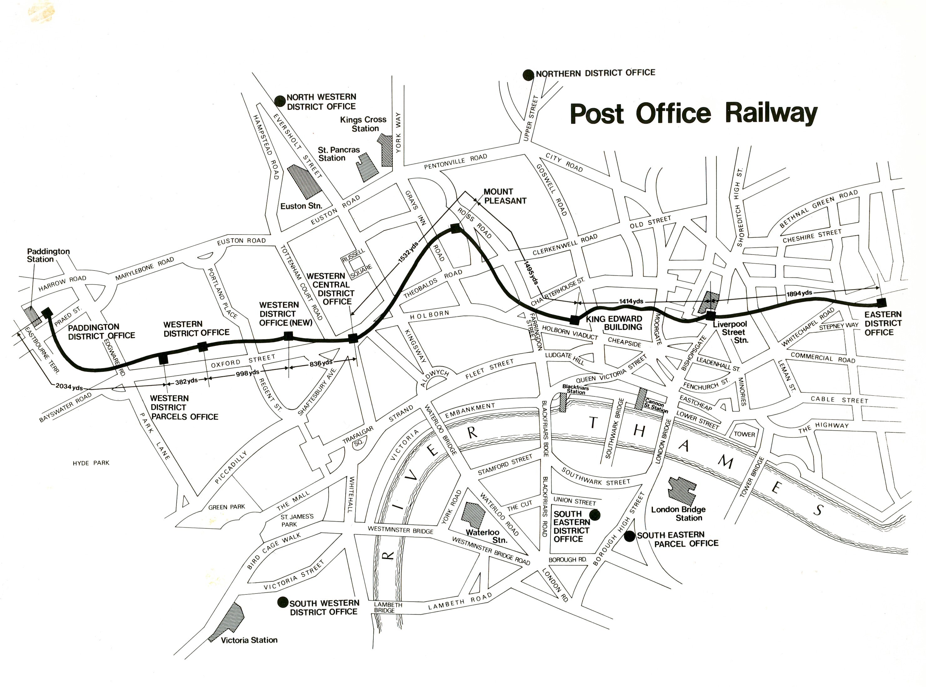 Post Office Railway Metal Sign