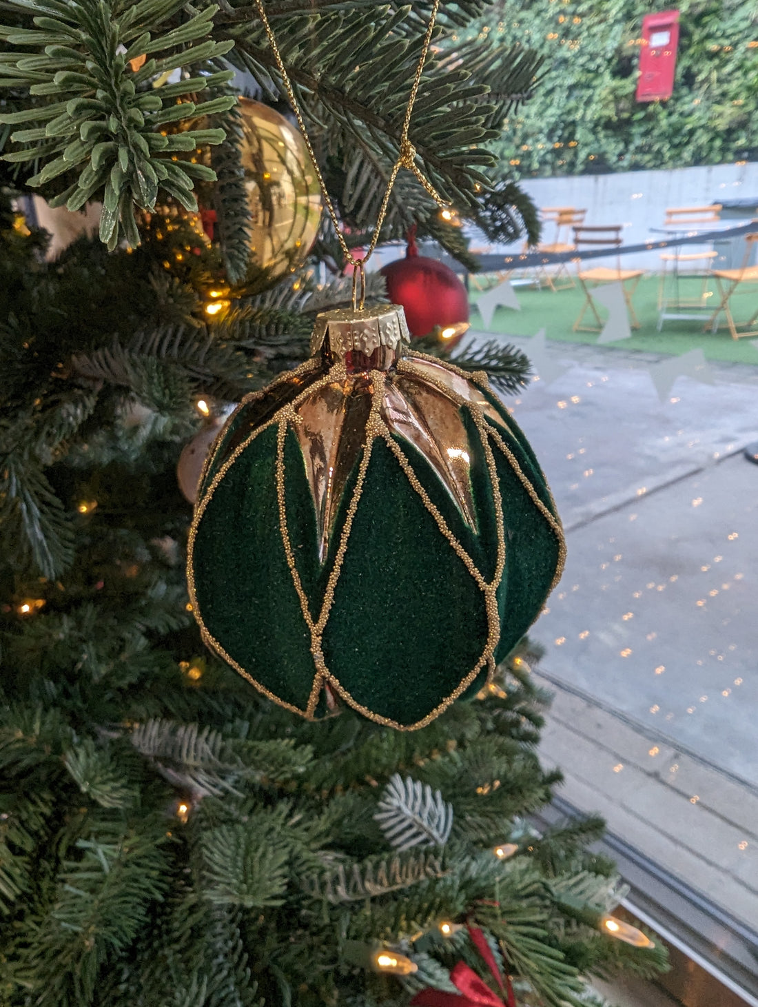 Green Glitter Bauble Decoration