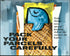 Vintage-style poster with a blue fish illustration and text about parcel care, featuring the GPO logo.