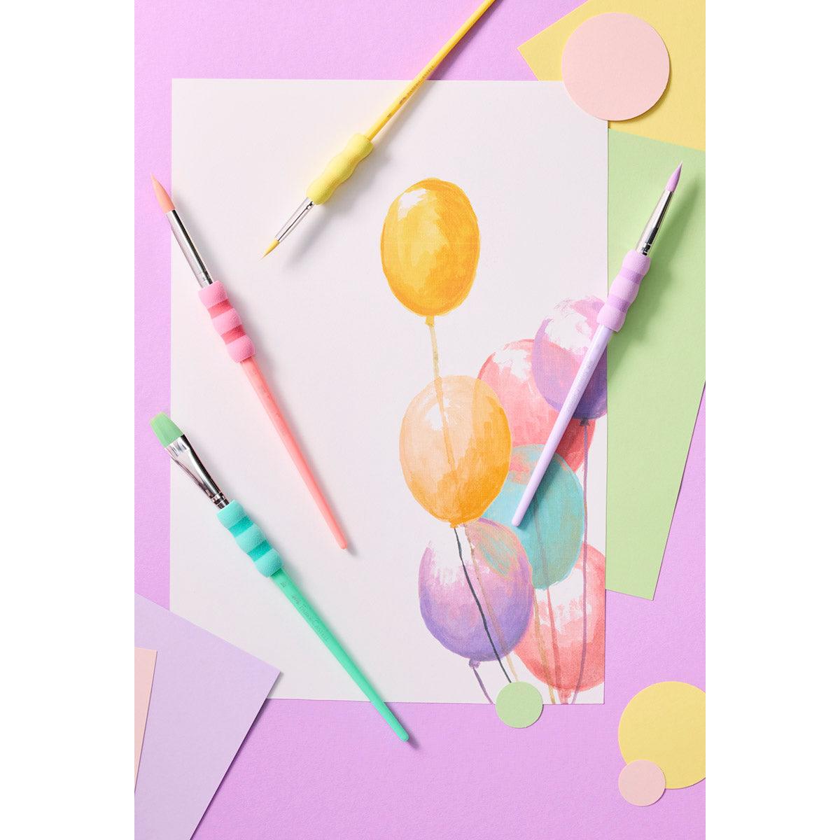 Faber-Castell - Paint Brushes, Set of 4, Pastel