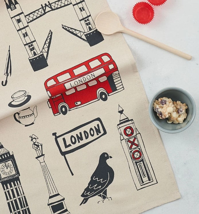 Victoria Eggs Illustrated London Icon Tea Towel