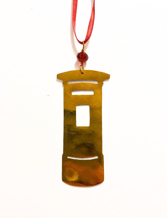 Handmade Brass Postbox Hanging Decoration – Vintage Cut-Out Design ...