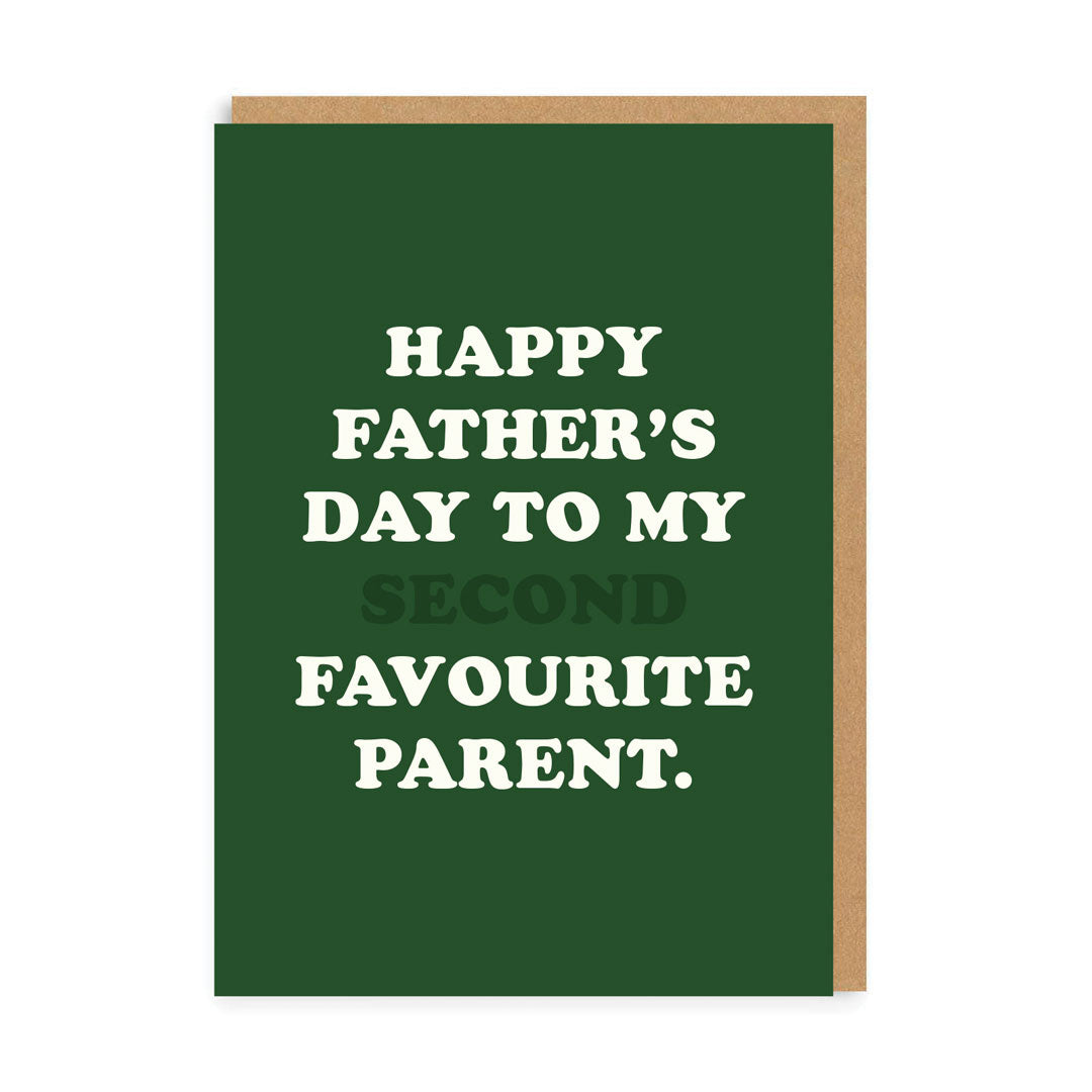 Second Favourite Parent Fathers Day Card