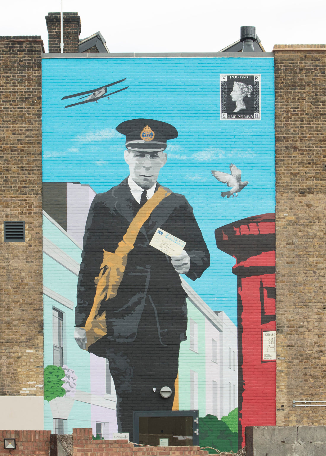 Postman Mural Postcard