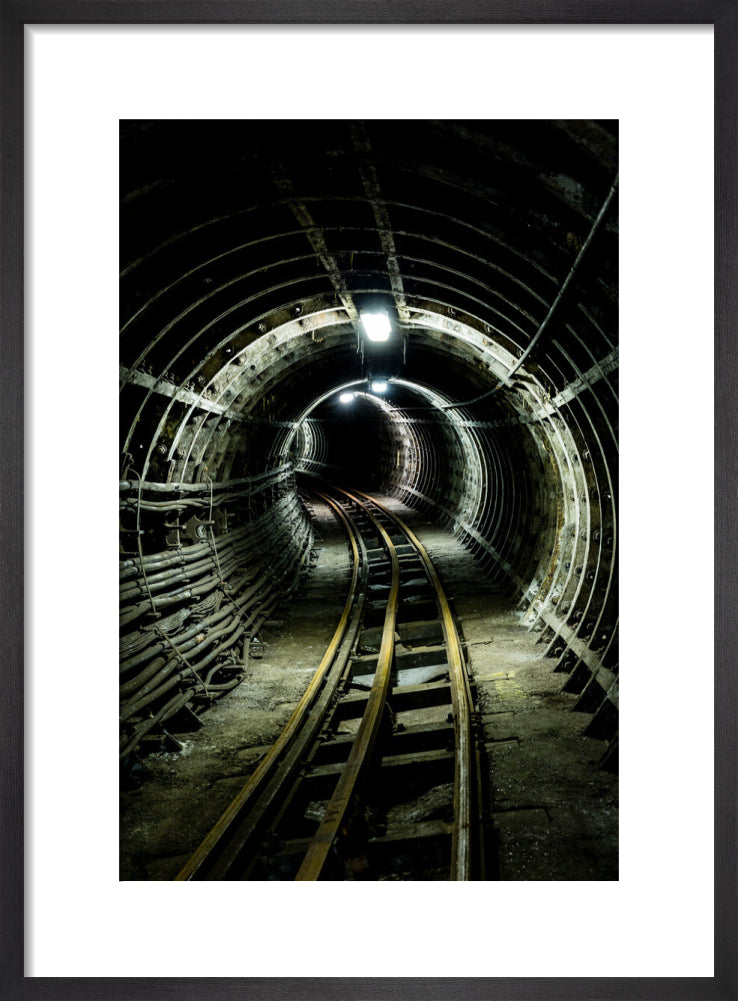 Bend in the Tracks (art print, small, black)