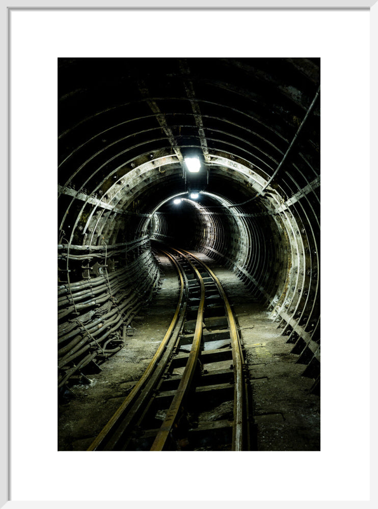 Bend in the Tracks (art print, medium, white)