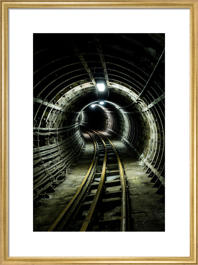 Bend in the Tracks (art print, medium, gold)