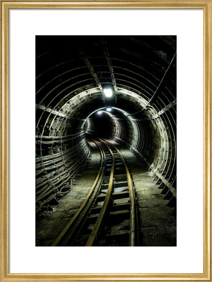 Bend in the Tracks (art print, medium, gold)