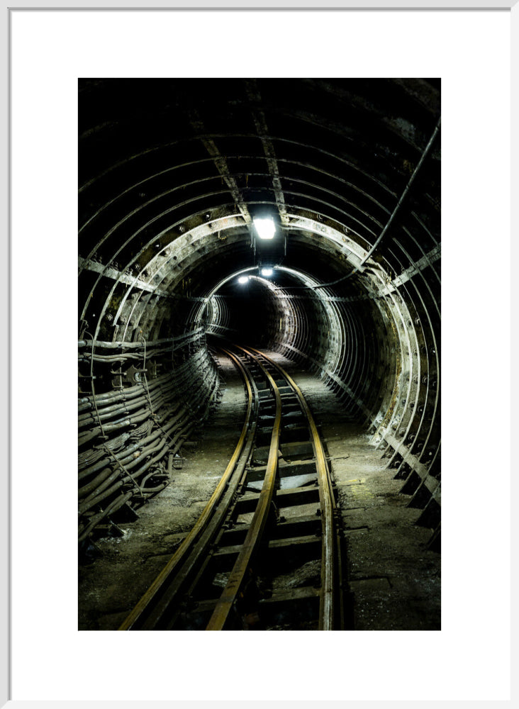 Bend in the Tracks (art print, large, white)