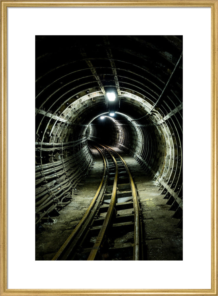 Bend in the Tracks (art print, large, gold)